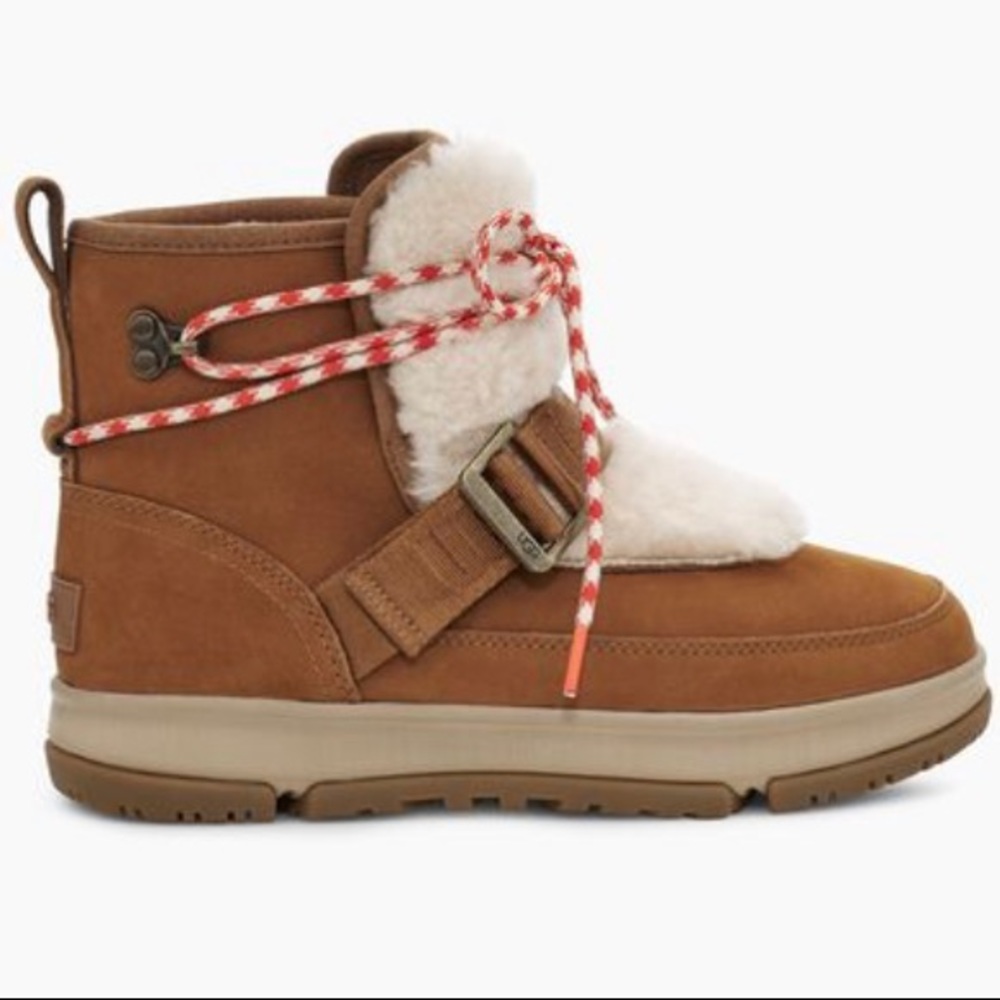 New! UGG CLASSIC WEATHER HIKER WOMEN BOOTS SUEDE CHESTNUT US 9.5 /UK 7.5